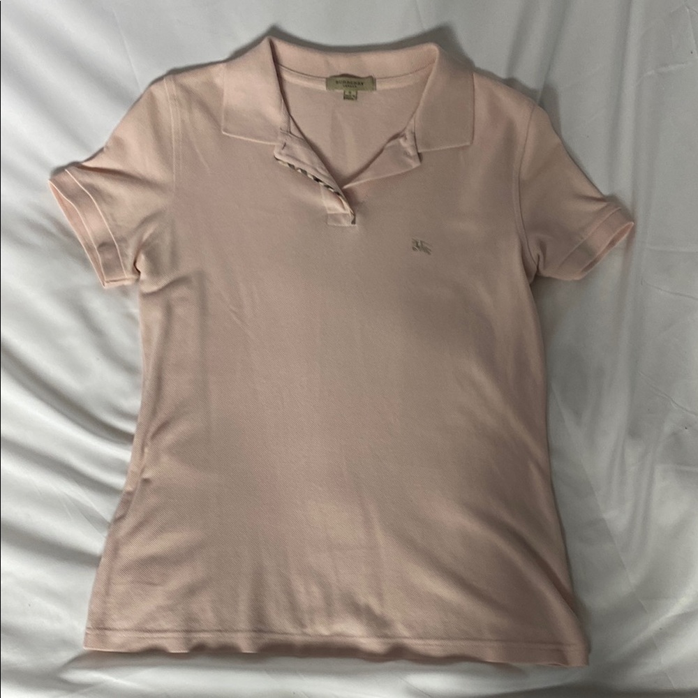 Burberry light pink polo size small EUC.